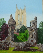 artwork steven kent The Cathedral Tower from the Abbey Ruins  1