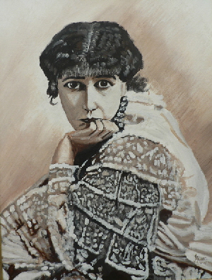 4w Sarah Bernhardt - A Pensive Sarah - 1